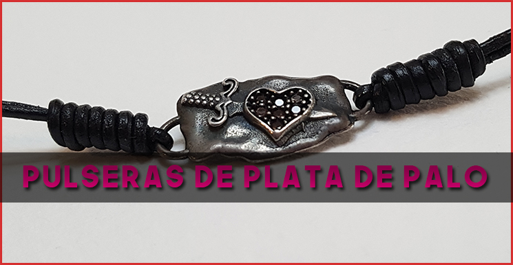 Pulseras de plata de palo